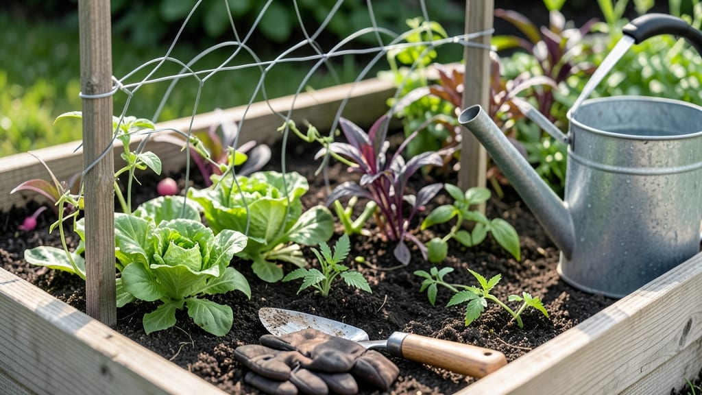 Chicken Wire Vegetable Garden: DIY Raised Bed Frame for Pest-Proof Planting